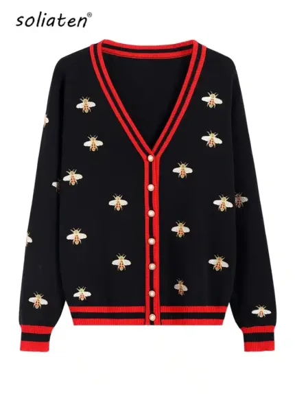 Knitted Long Sleeve Cardigan For Women