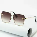 Luxury Oversized Rimless Sunglasses For Women