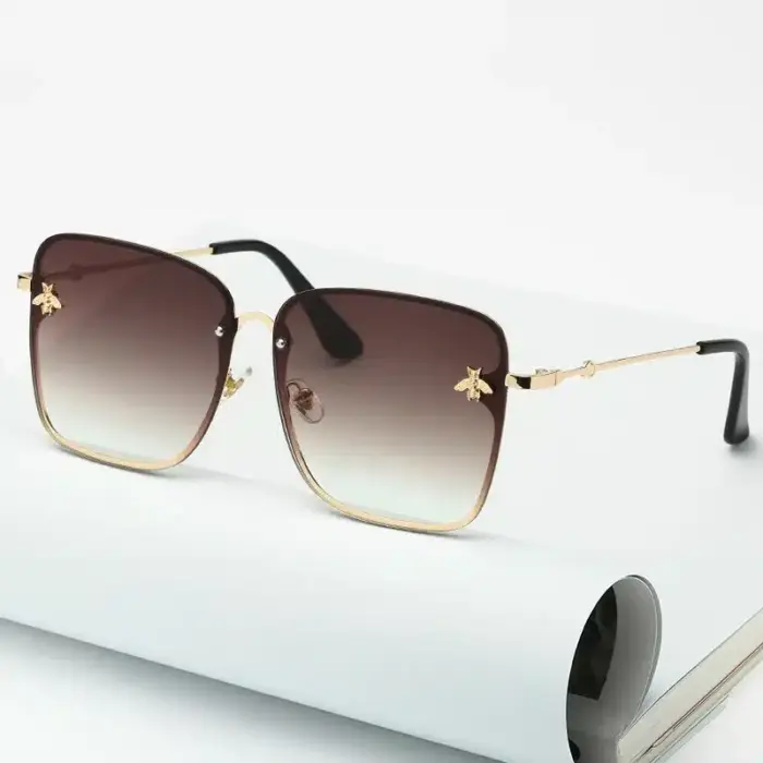 Luxury Oversized Rimless Sunglasses For Women - Image 1