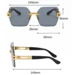 New Trimming Square Sunglasses For Women - Image 5