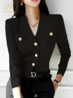 New Knitted V-Neck Cardigan For Women - Image 3