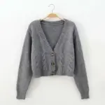 V-Neck Cropped Cardigan For Women - Image 4