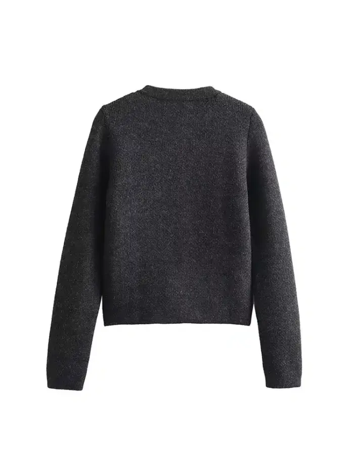 Knitted Long Sleeve Cardigan For Women - Image 3