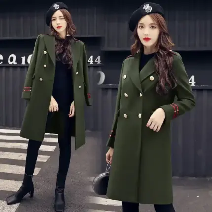 Double Breasted Winter Coat For Women