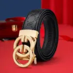 Unisex Luxury Belt With Metal Buckle - Image 2