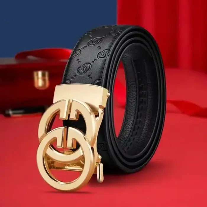 Unisex Luxury Belt With Metal Buckle - Image 2