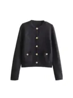 Knitted Long Sleeve Cardigan For Women - Image 2