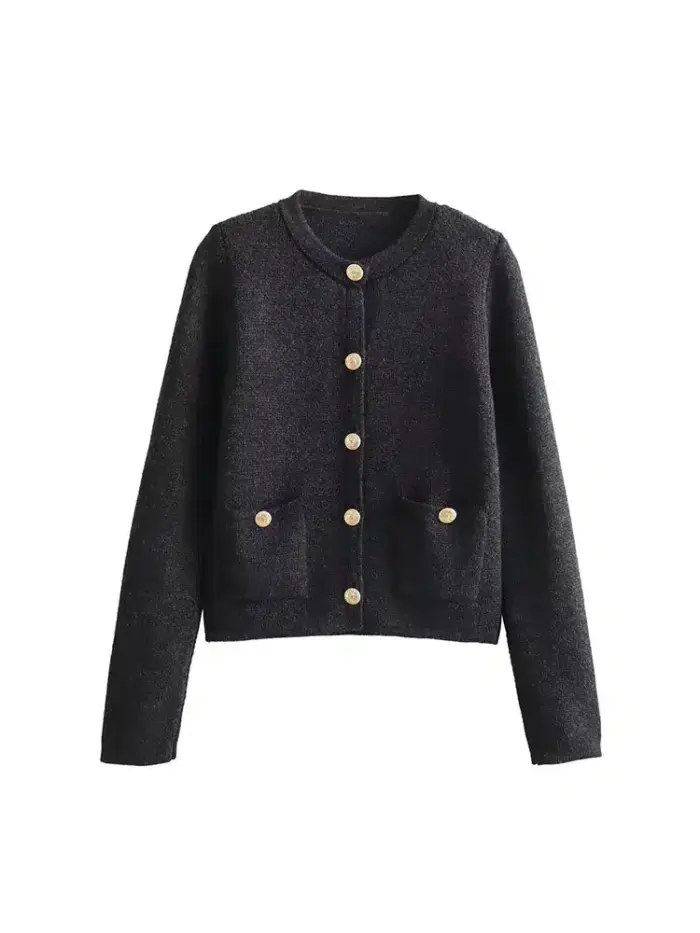 Knitted Long Sleeve Cardigan For Women - Image 2