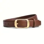 Women's Leather Belt With Metal Buckle