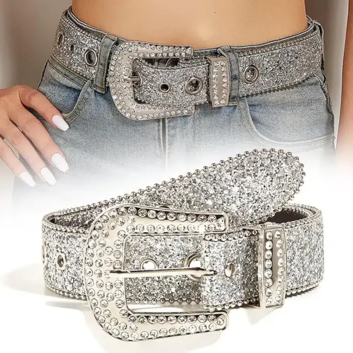 Sparkling Rhinestone Belt For Women - Image 2