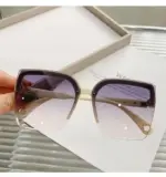 Oversized Rimless Sunglasses For Women - Image 6