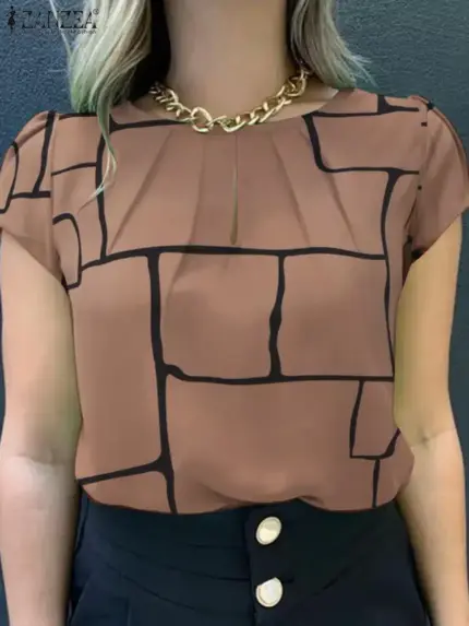 Casual O-Neck Blouse For Women