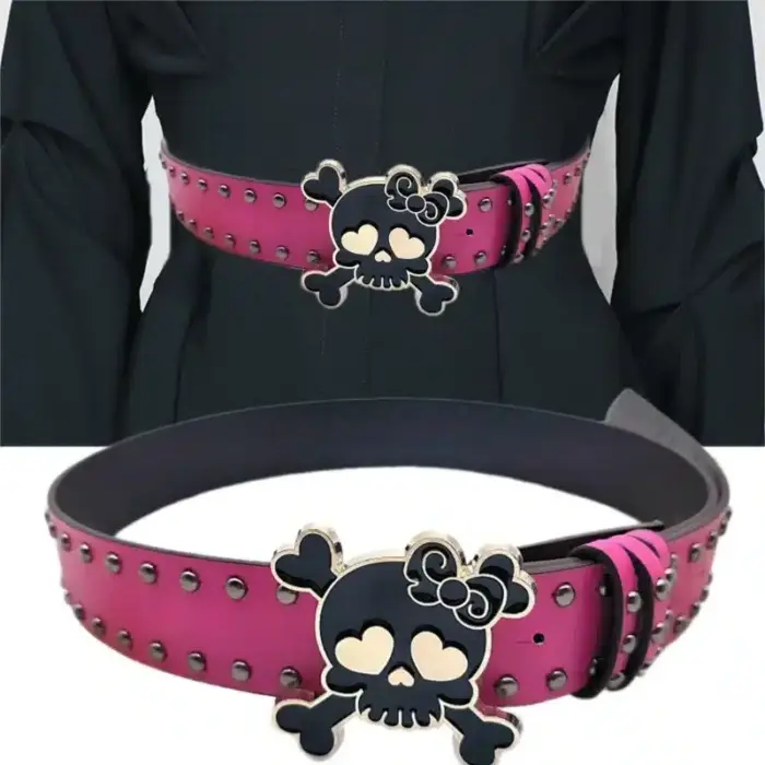 Skull Buckle Belt For Women - Image 2