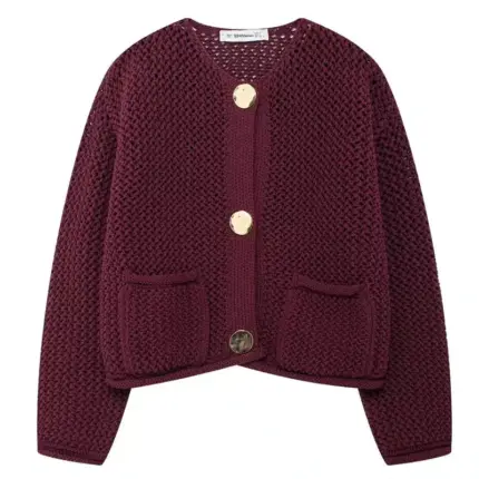 Casual Cropped Cardigan For Women