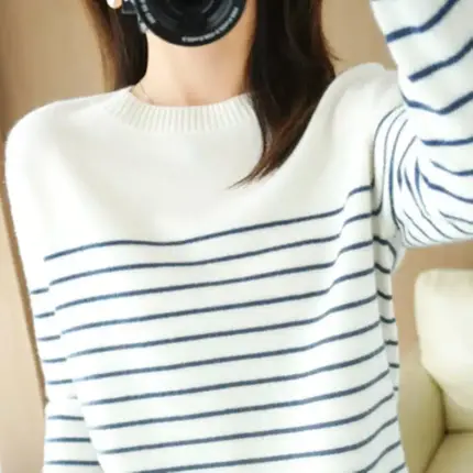 Casual Striped Sweater For Women