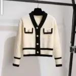 Knitted V-neck Cardigan For Women - Image 2