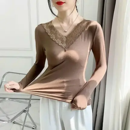Thermal V-Neck Underwear For Women