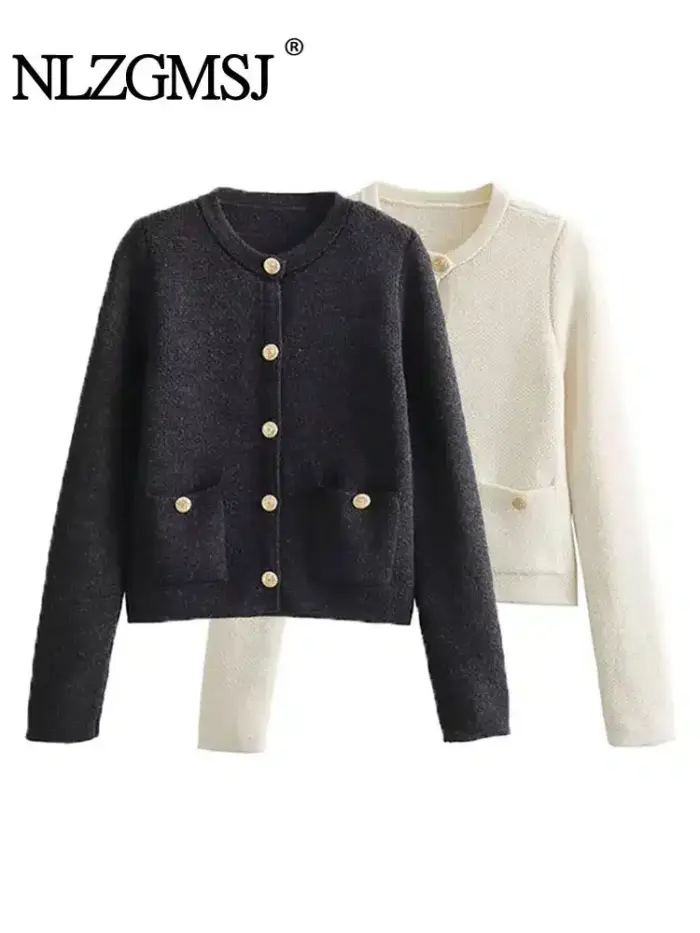 Knitted Long Sleeve Cardigan For Women - Image 1