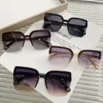 Oversized Rimless Sunglasses For Women