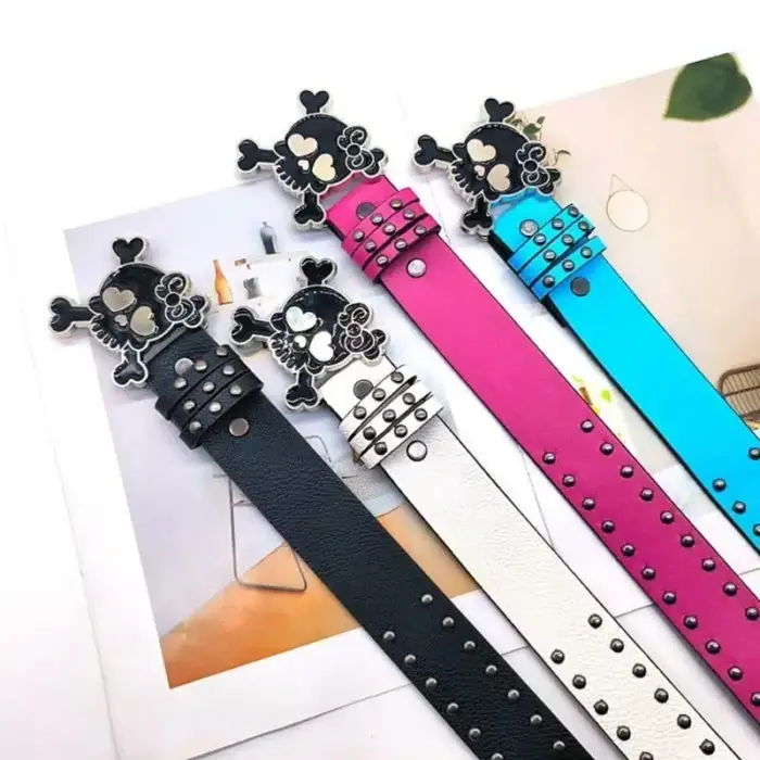 Skull Buckle Belt For Women - Image 1