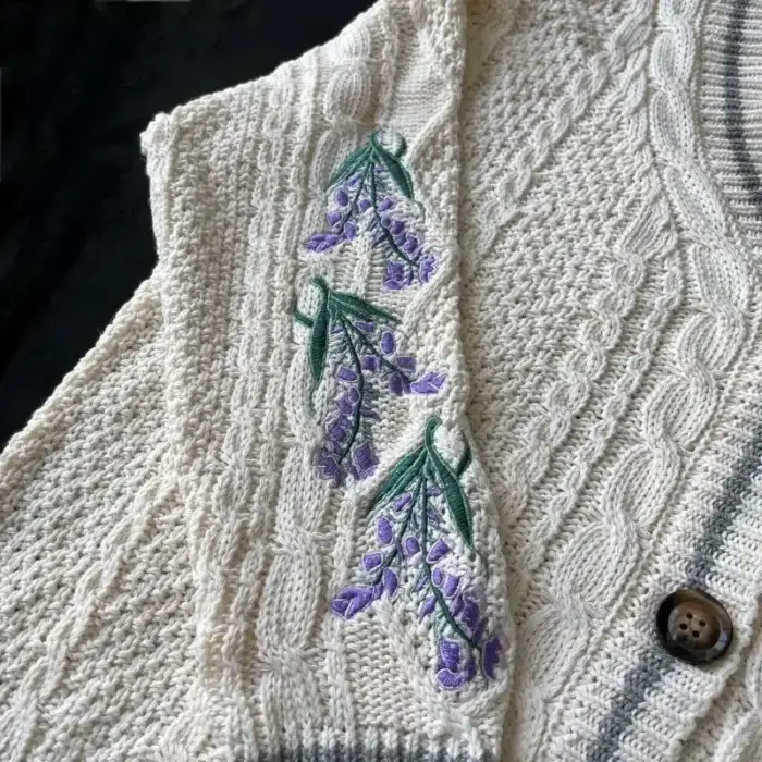 Warm Flowers Cardigan For Women - Image 2