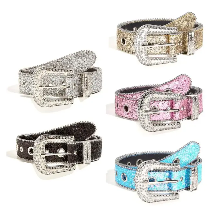 Sparkling Rhinestone Belt For Women - Image 1