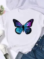 New Butterfly Print T-shirt For Women - Image 6