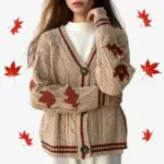 Warm Leaves Cardigan For Women