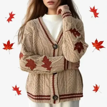 Warm Leaves Cardigan For Women
