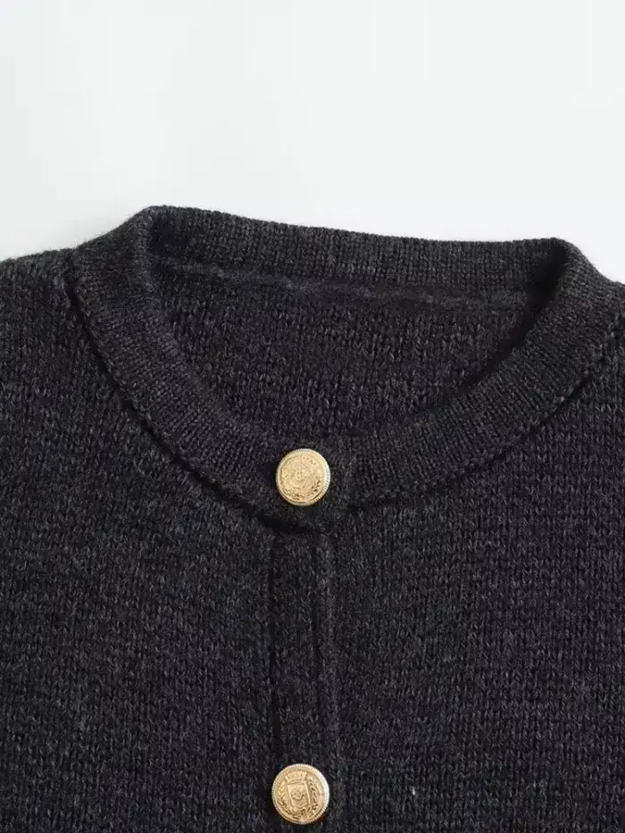 Knitted Long Sleeve Cardigan For Women - Image 4