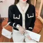 Knitted V-neck Cardigan For Women - Image 5