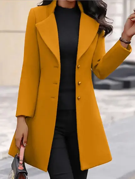 Casual Mid-length Coat For Women