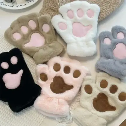 Lovely Cat Paw Gloves For Women