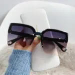 Oversized Rimless Sunglasses For Women - Image 4