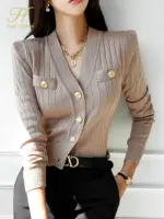 New Knitted V-Neck Cardigan For Women - Image 2