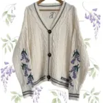 Warm Flowers Cardigan For Women
