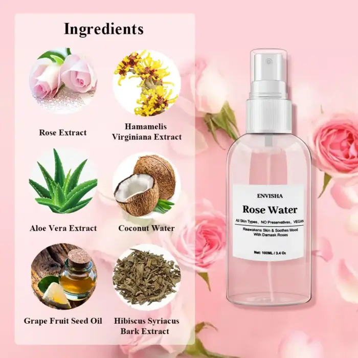 Organic Rose Water Facial Toner - Image 3
