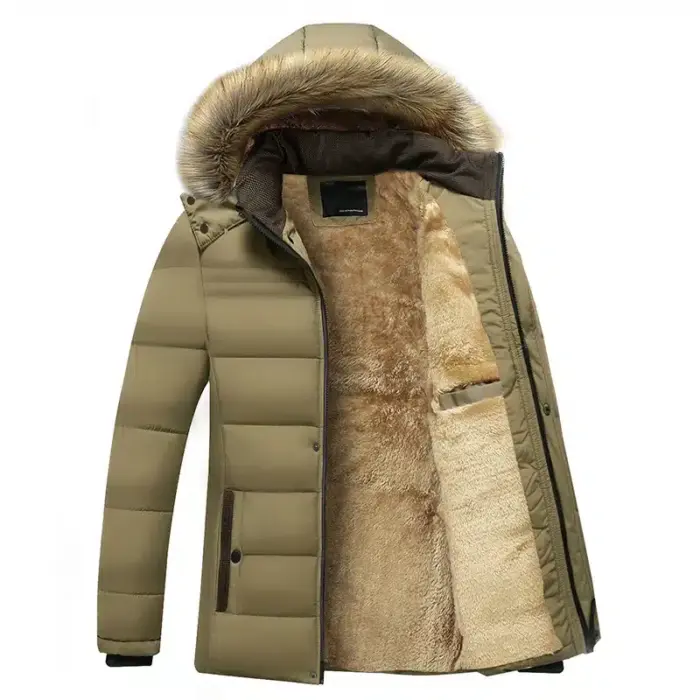 Casual Fleece Parka Jacket For Men - Image 3