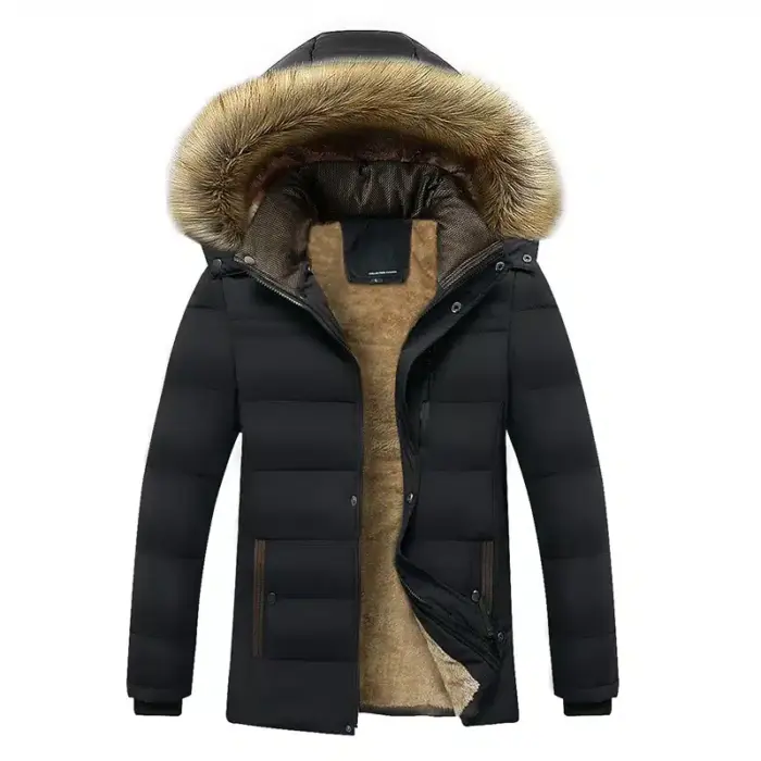 Casual Fleece Parka Jacket For Men - Image 4
