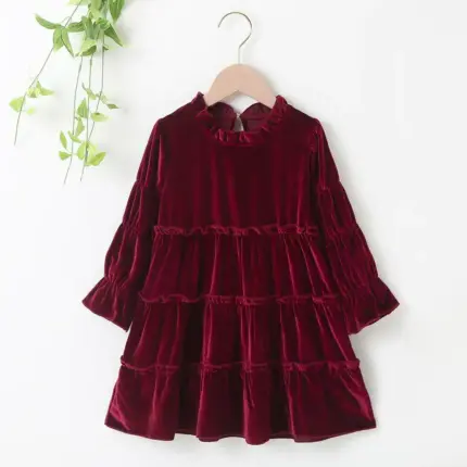 Luxury Velvet Dress For Kids