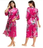 Satin Kimono Robe For Women - Image 3
