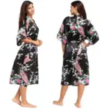 Satin Kimono Robe For Women - Image 2