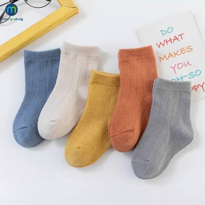 Cotton Striped Sock Set For Kids - Image 1