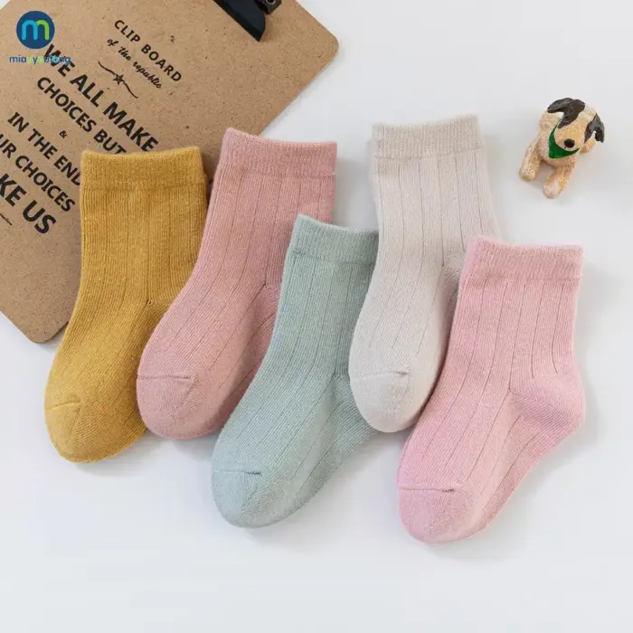 Cotton Striped Sock Set For Kids - Image 2
