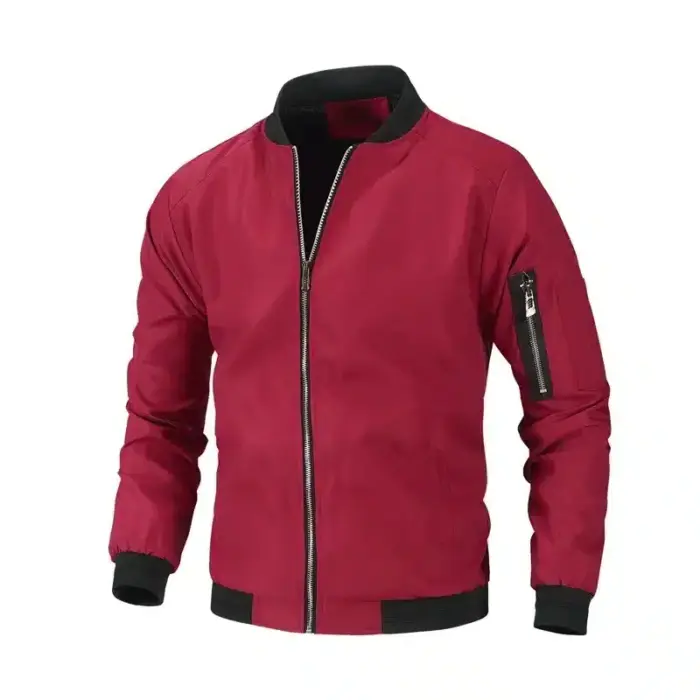 Casual Bomber Jacket For Men - Image 4