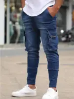 Casual Slim Fit Denim Jeans For Men