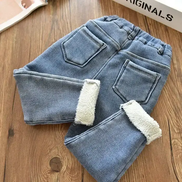 Warm Denim Trousers For Kids - Image 2
