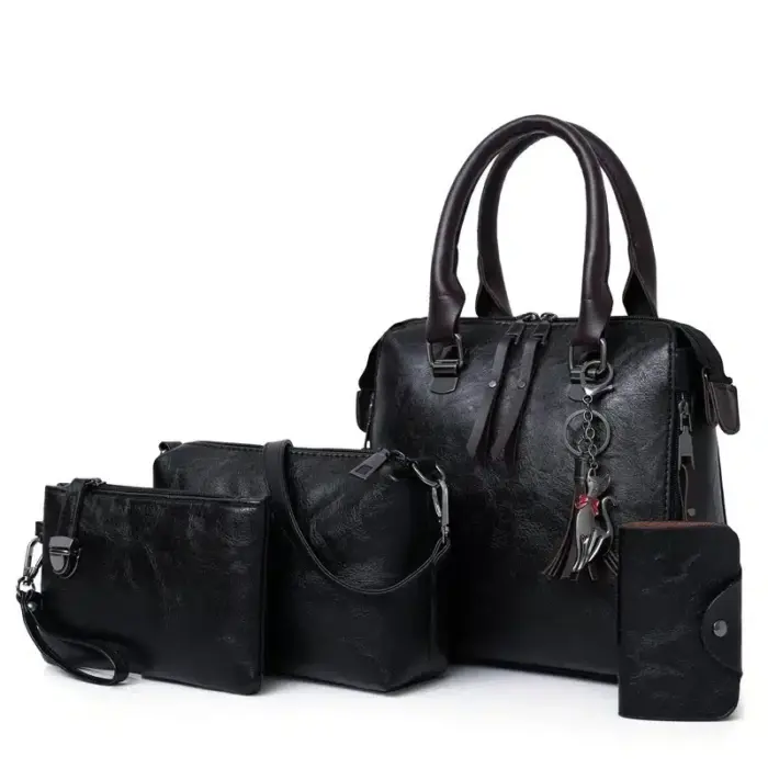 Luxury Faux Leather Bag Set For Women - Image 2