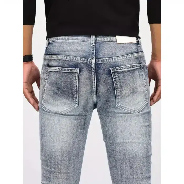 Trendy Straight Leg Jeans For Men - Image 6