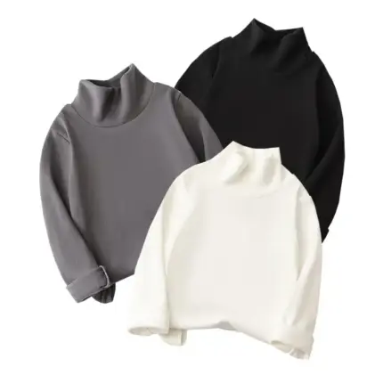 Basic Long Sleeve Turtleneck For Kids
